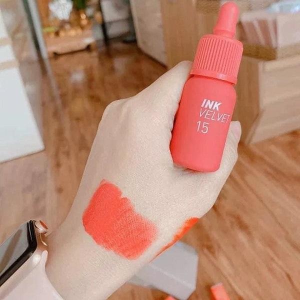 Son Peripera Ink Velvet 15 Beauty Peak Rose - Lôi cuốn mọi ánh nhìn