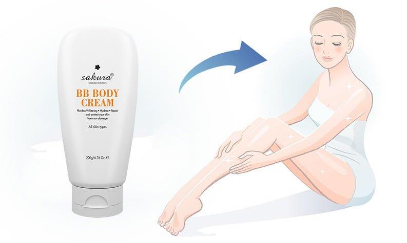 Kem dưỡng trắng da trang điểm toàn thân Sakura BB Body Cream - Chăm sóc và làm đẹp cho làn da của bạn!