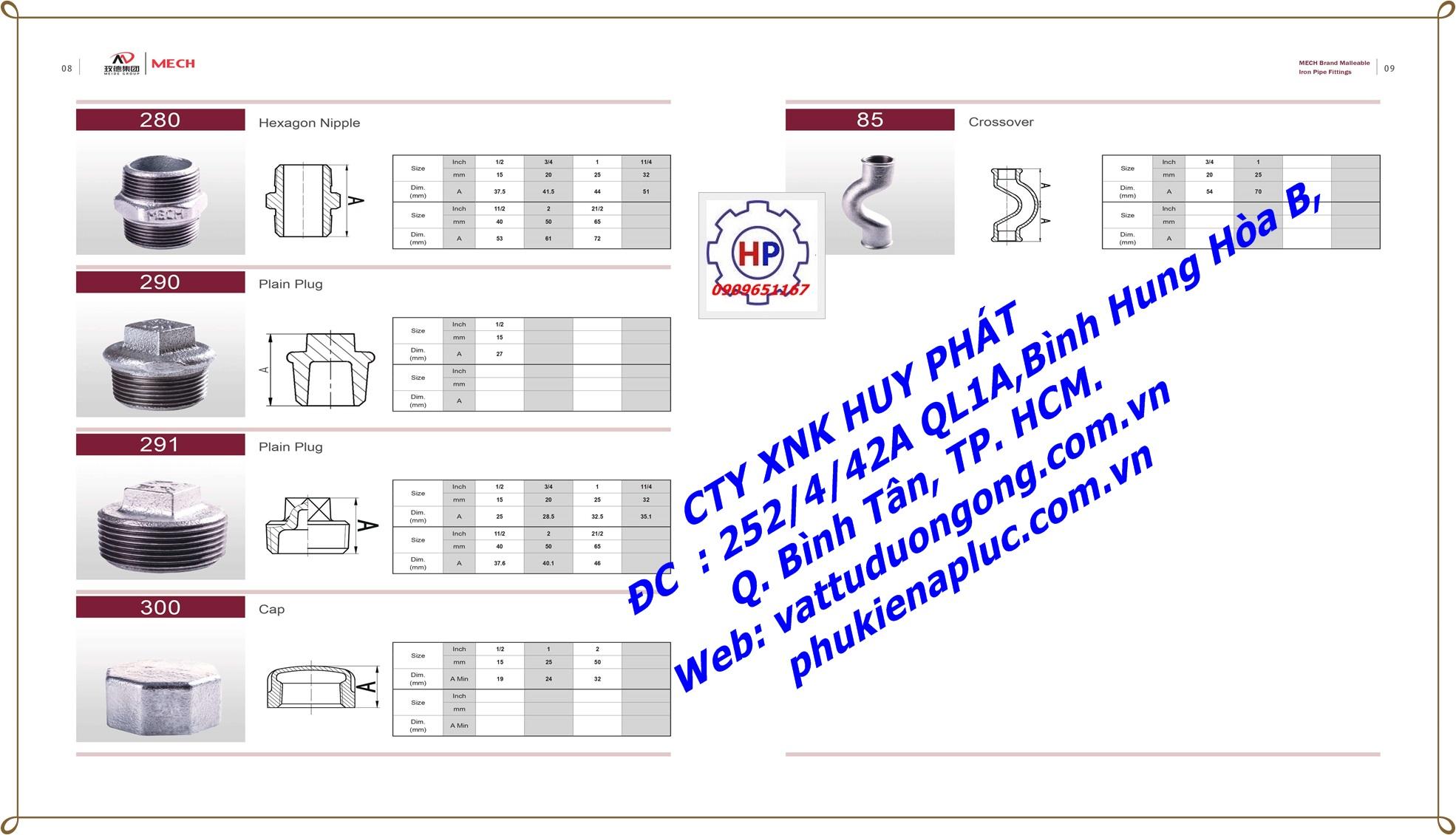 Phụ kiện ren mạ kẽm Mech - Lựa chọn tốt cho hệ thống ống nước