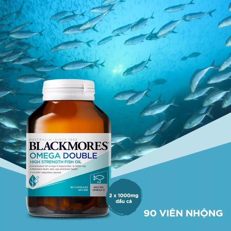 Viên Uống Dầu Cá Hỗ Trợ Thị Lực, Làm Đẹp Da Blackmores Omega Double High Strength Fish Oil (90 Viên/Lọ)