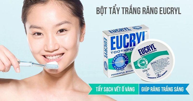 Sở hữu hàm răng đẹp với Bột Tẩy Trắng Răng Eucryl Toothpowder Freshmint 50g