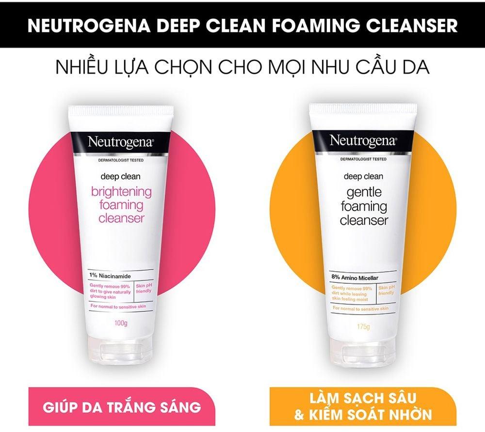 Sữa Rửa Mặt Làm Sạch Sâu Và Kiểm Soát Nhờn Neutrogena Deep Clean Foaming Cleanser