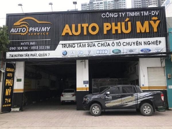 Bảng hiệu sửa chữa ô tô chuyên nghiệp của Auto Phú Mỹ