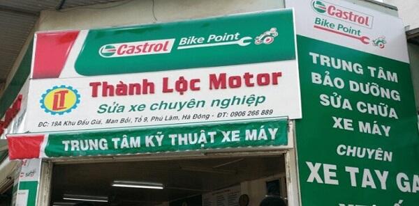 Bảng hiệu sửa xe chuyên nghiệp bằng bạt Hiflex của Thành Lộc Motor