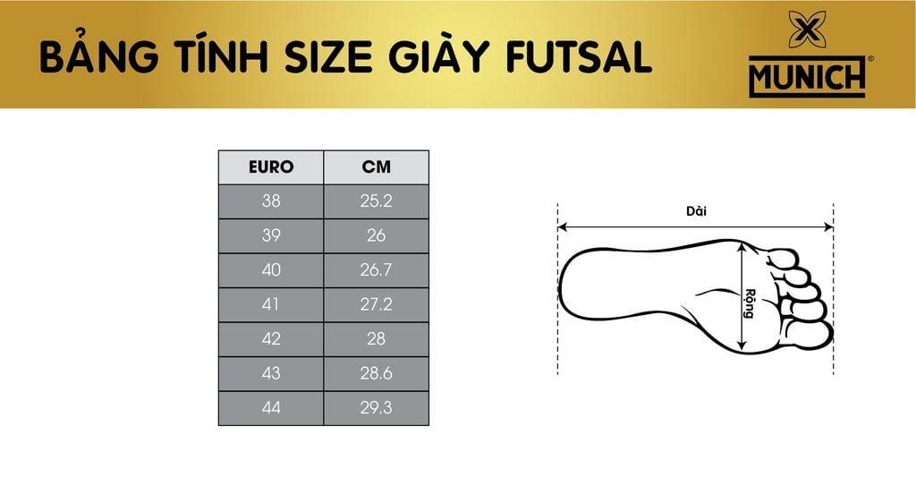 Bảng đo size giày X Munich