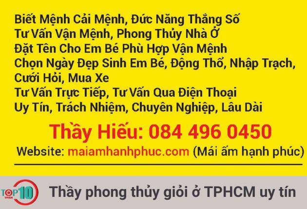 Thầy Hiếu - Chuyên gia phong thủy ở Sài Gòn