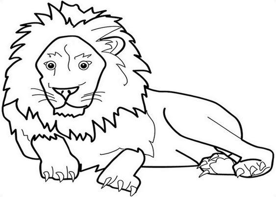 tải tranh tô màu con sư tử